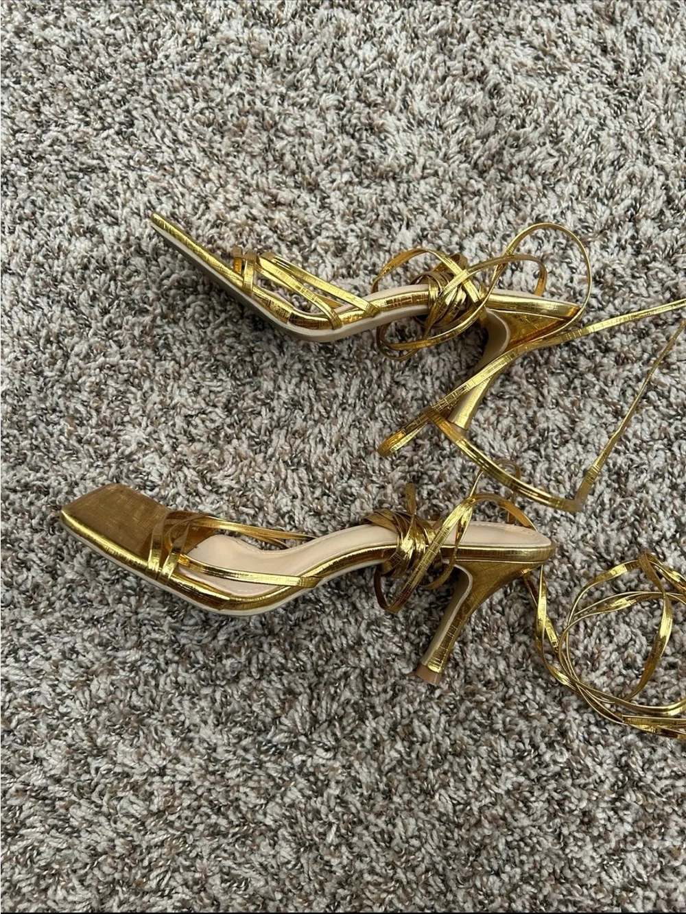 SHEIN gold strappy